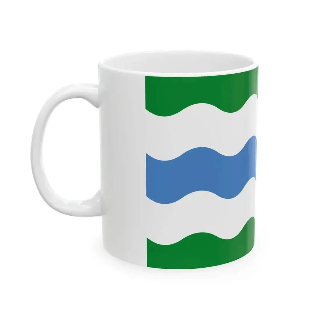 Flag of Kambja Parish Tartu County Estonia (Estonia) White Coffee Mug - Go Mug Yourself