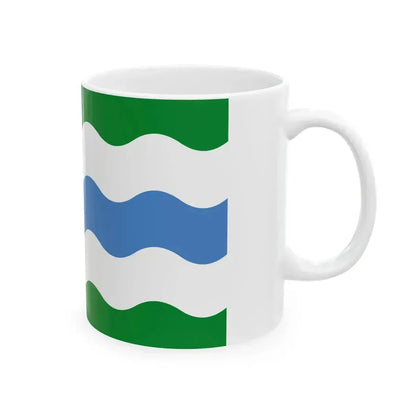 Flag of Kambja Parish Tartu County Estonia (Estonia) White Coffee Mug - Go Mug Yourself