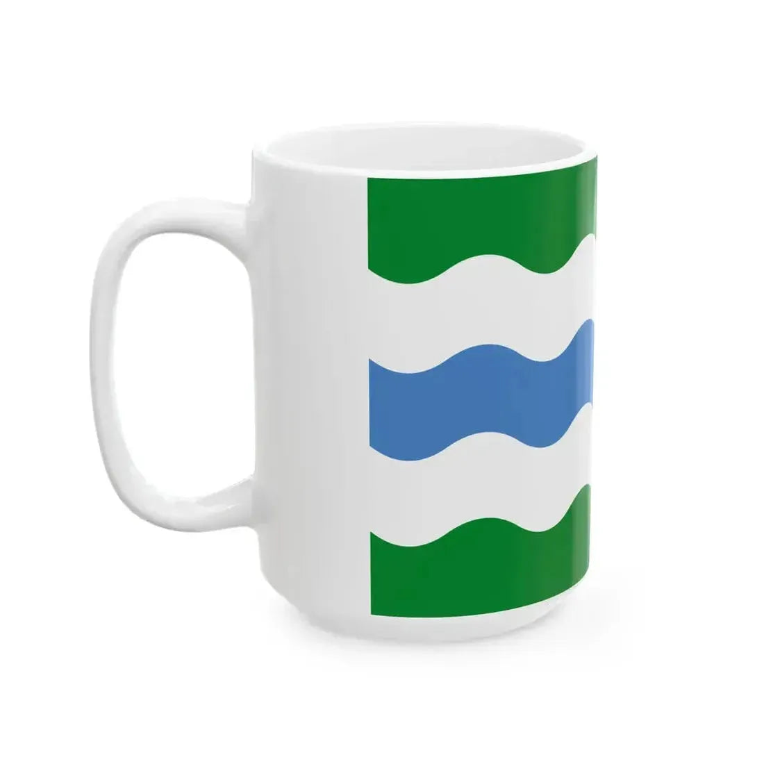 Flag of Kambja Parish Tartu County Estonia (Estonia) White Coffee Mug - Go Mug Yourself