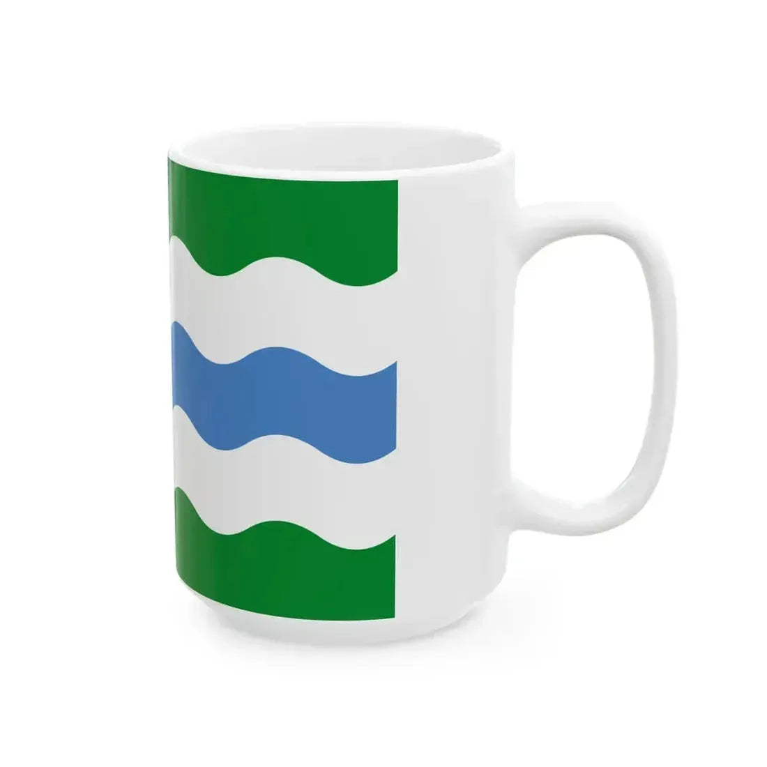 Flag of Kambja Parish Tartu County Estonia (Estonia) White Coffee Mug - Go Mug Yourself