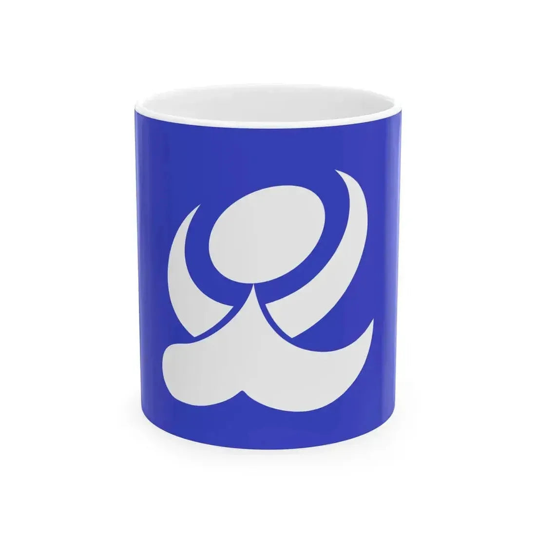 Flag of Kamiamakusa Kumamoto Blue BG variant (Japan) White Coffee Mug 11oz - Go Mug Yourself