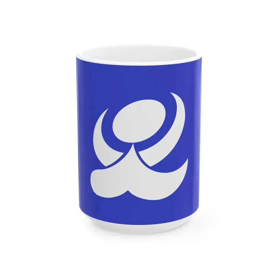 Flag of Kamiamakusa Kumamoto Blue BG variant (Japan) White Coffee Mug 15oz - Go Mug Yourself