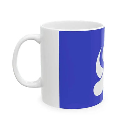 Flag of Kamiamakusa Kumamoto Blue BG variant (Japan) White Coffee Mug - Go Mug Yourself