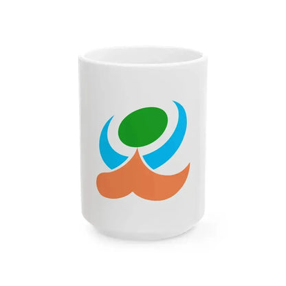 Flag of Kamiamakusa Kumamoto (Japan) White Coffee Mug 15oz - Go Mug Yourself