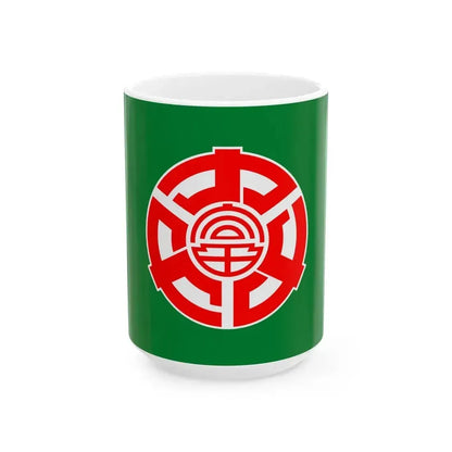 Flag of Kamifurano Hokkaido (Japan) White Coffee Mug 15oz - Go Mug Yourself