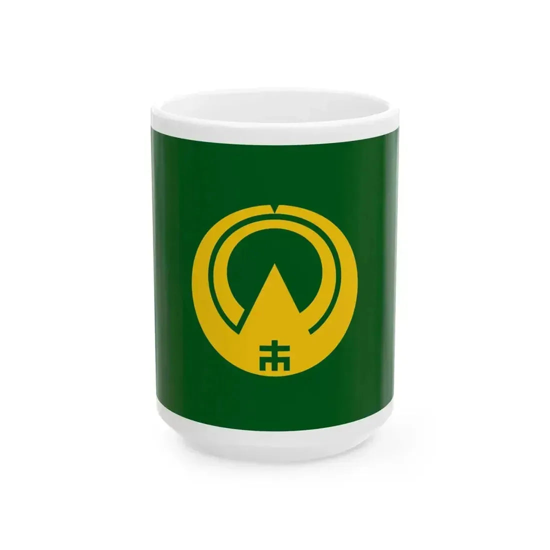 Flag of Kamiichi Toyama (Japan) White Coffee Mug 15oz - Go Mug Yourself