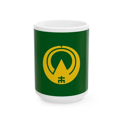 Flag of Kamiichi Toyama (Japan) White Coffee Mug 15oz - Go Mug Yourself