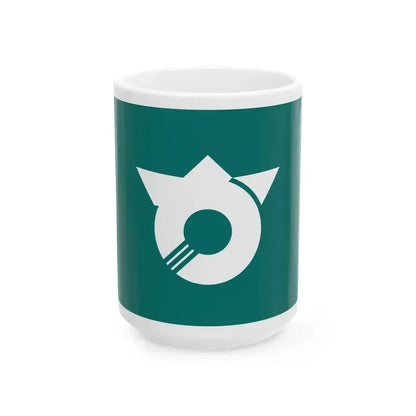 Flag of Kamiita Tokushima (Japan) White Coffee Mug 15oz - Go Mug Yourself