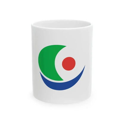 Flag of Kamijima Ehime (Japan) White Coffee Mug 11oz - Go Mug Yourself