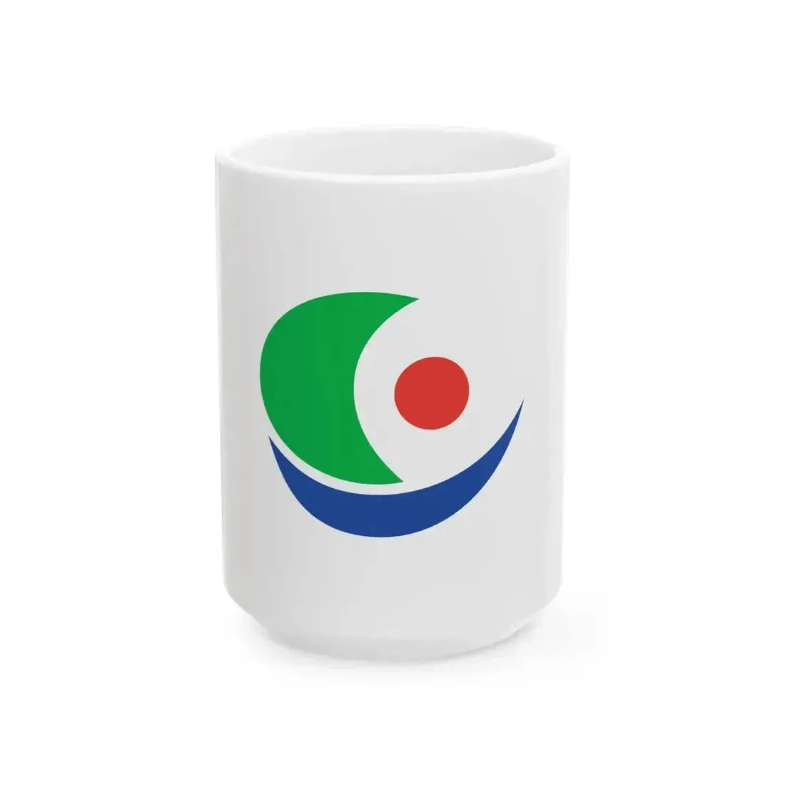 Flag of Kamijima Ehime (Japan) White Coffee Mug 15oz - Go Mug Yourself