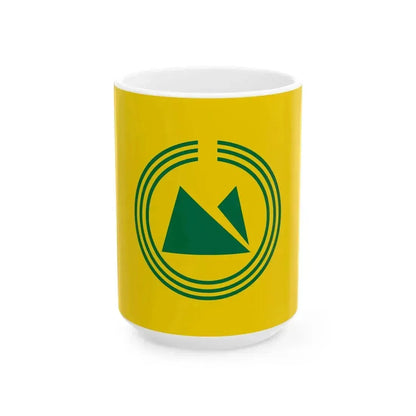 Flag of Kamikawa Hokkaido (Japan) White Coffee Mug 15oz - Go Mug Yourself