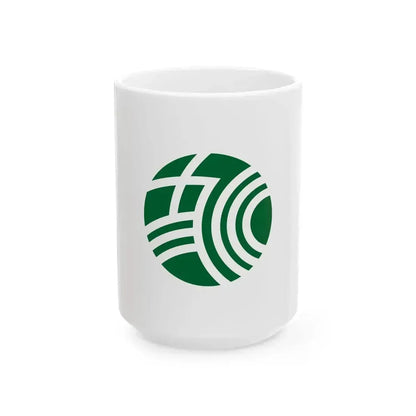Flag of Kamikawa Saitama 1974-2006 (Japan) White Coffee Mug 15oz - Go Mug Yourself
