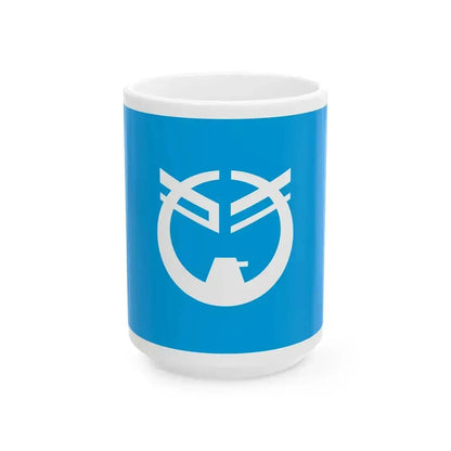 Flag of Kaminoseki Yamaguchi (Japan) White Coffee Mug 15oz - Go Mug Yourself