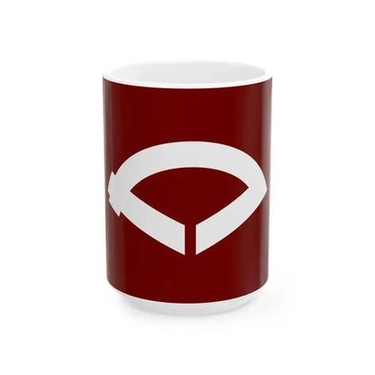 Flag of Kamioka Akita 1964-2005 (Japan) White Coffee Mug 15oz - Go Mug Yourself