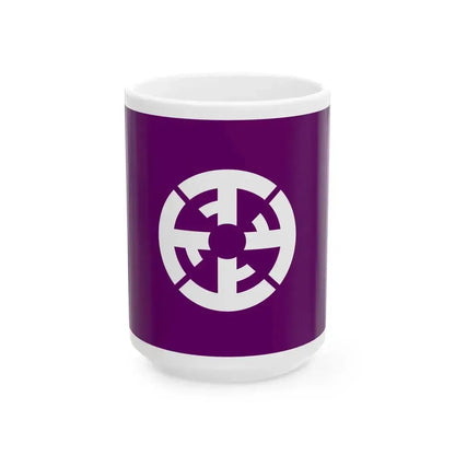 Flag of Kamisato Saitama (Japan) White Coffee Mug 15oz - Go Mug Yourself