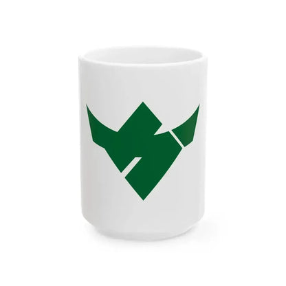 Flag of Kamitakara Gifu 1964-2005 (Japan) White Coffee Mug 15oz - Go Mug Yourself