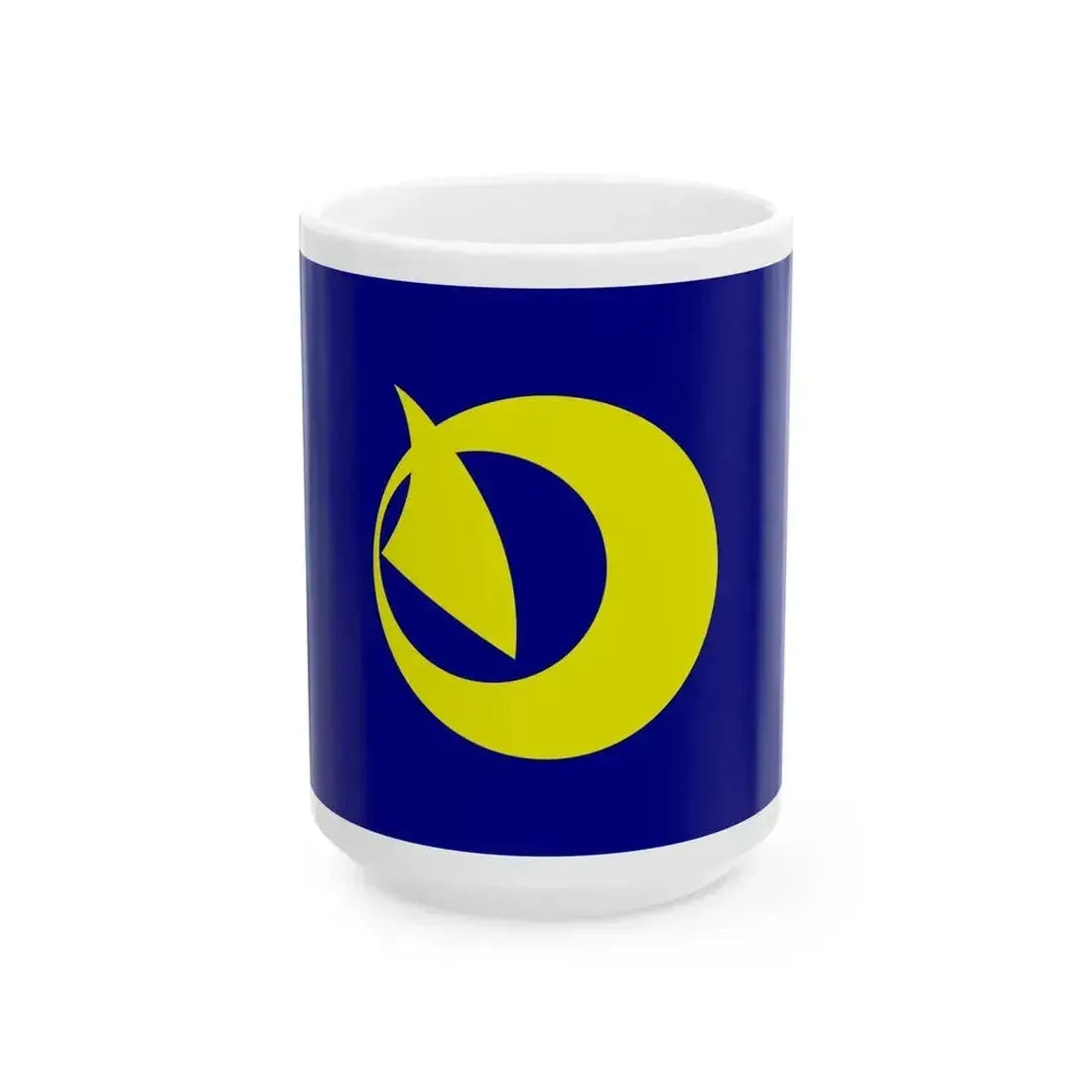 Flag of Kamojima Tokushima 1969-2004 (Japan) White Coffee Mug 15oz - Go Mug Yourself