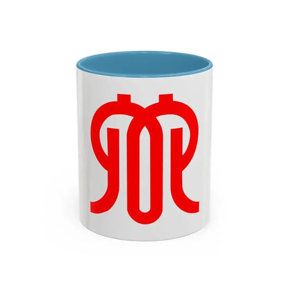 Flag of Kanagawa Prefecture Japan - Accent Coffee Mug 11oz Light Blue - Go Mug Yourself