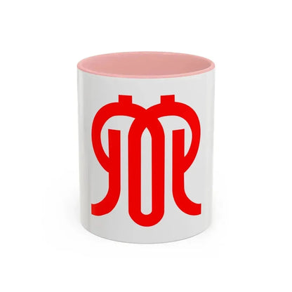 Flag of Kanagawa Prefecture Japan - Accent Coffee Mug 11oz Pink - Go Mug Yourself