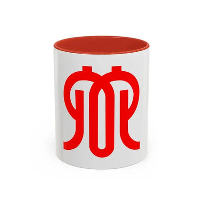Flag of Kanagawa Prefecture Japan - Accent Coffee Mug 11oz Red - Go Mug Yourself