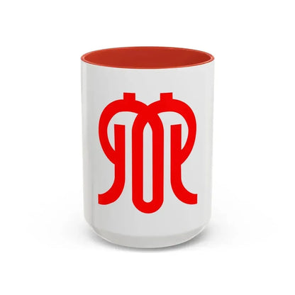 Flag of Kanagawa Prefecture Japan - Accent Coffee Mug 15oz Red - Go Mug Yourself