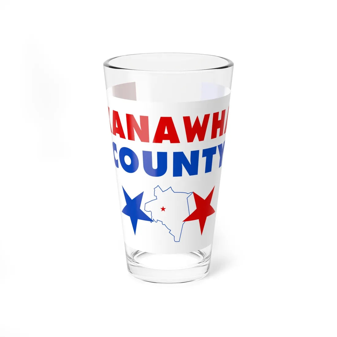 Flag of Kanawha County West Virginia (United States) Pint Glass 16oz 16oz - Go Mug Yourself