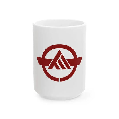 Flag of Kanda Fukuoka (Japan) White Coffee Mug 15oz - Go Mug Yourself