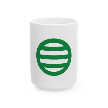 Flag of Kanie Aichi (Japan) White Coffee Mug 15oz - Go Mug Yourself