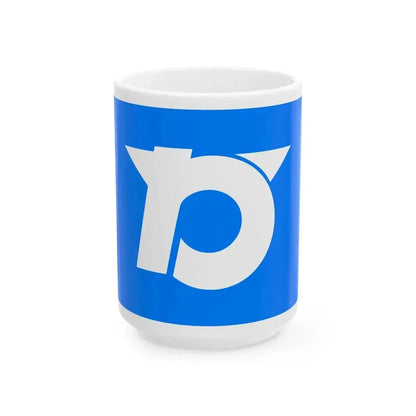 Flag of Kanose Niigata 1966-2005 (Japan) White Coffee Mug 15oz - Go Mug Yourself