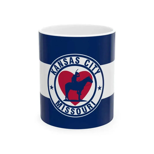 Flag of Kansas City Missouri 1944-1972 (United States) White Coffee Mug 11oz - Go Mug Yourself