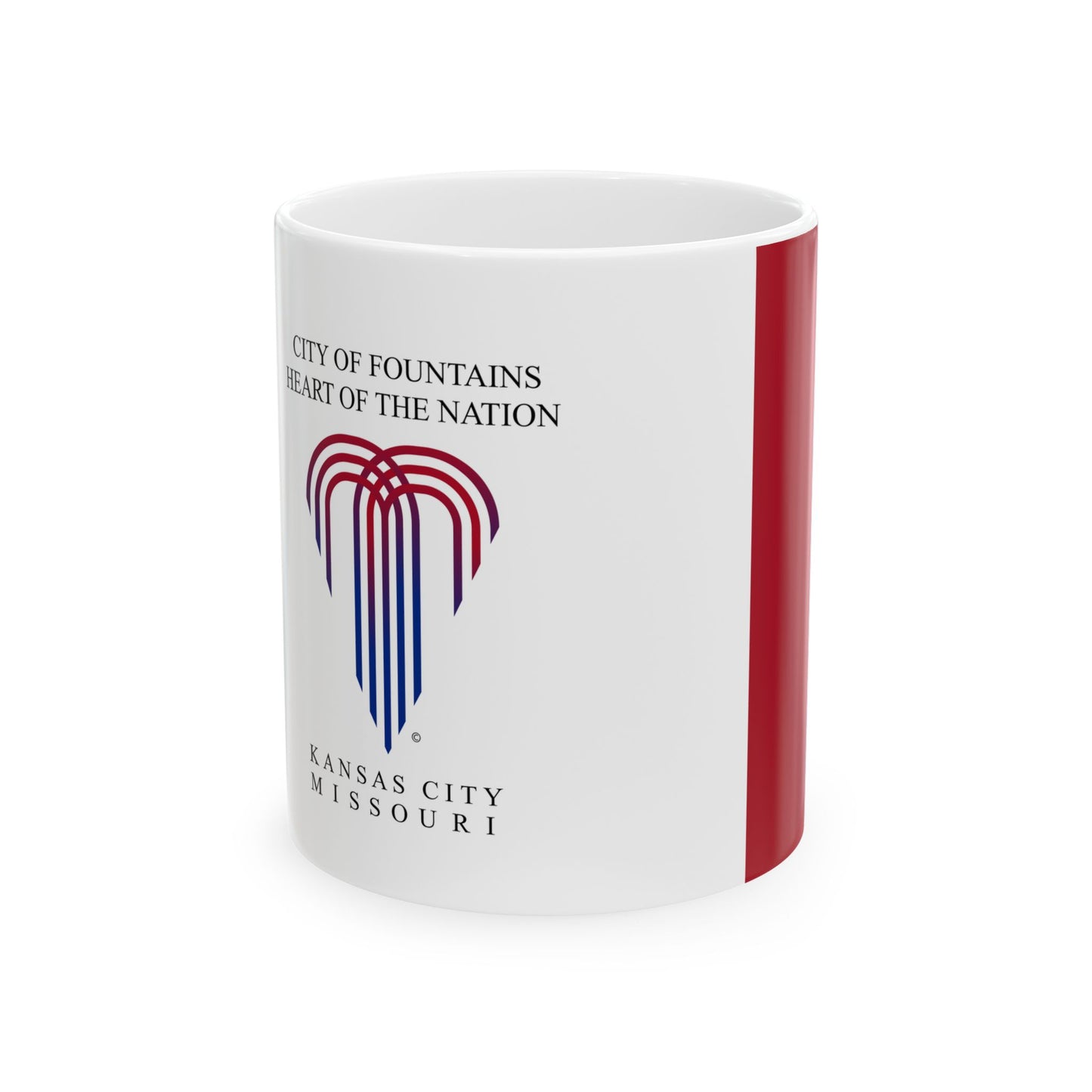 Flag of Kansas City Missouri 1992-1995 (United States) White Coffee Mug-11oz-Go Mug Yourself