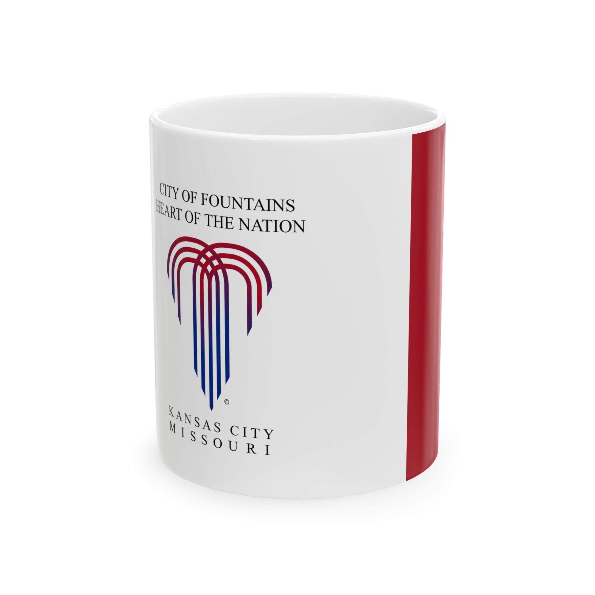 Flag of Kansas City Missouri 1992-1995 (United States) White Coffee Mug-11oz-Go Mug Yourself