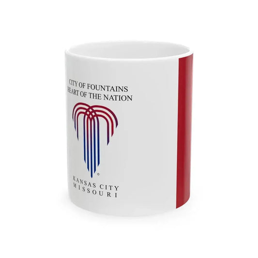 Flag of Kansas City Missouri 1992-1995 (United States) White Coffee Mug 11oz - Go Mug Yourself