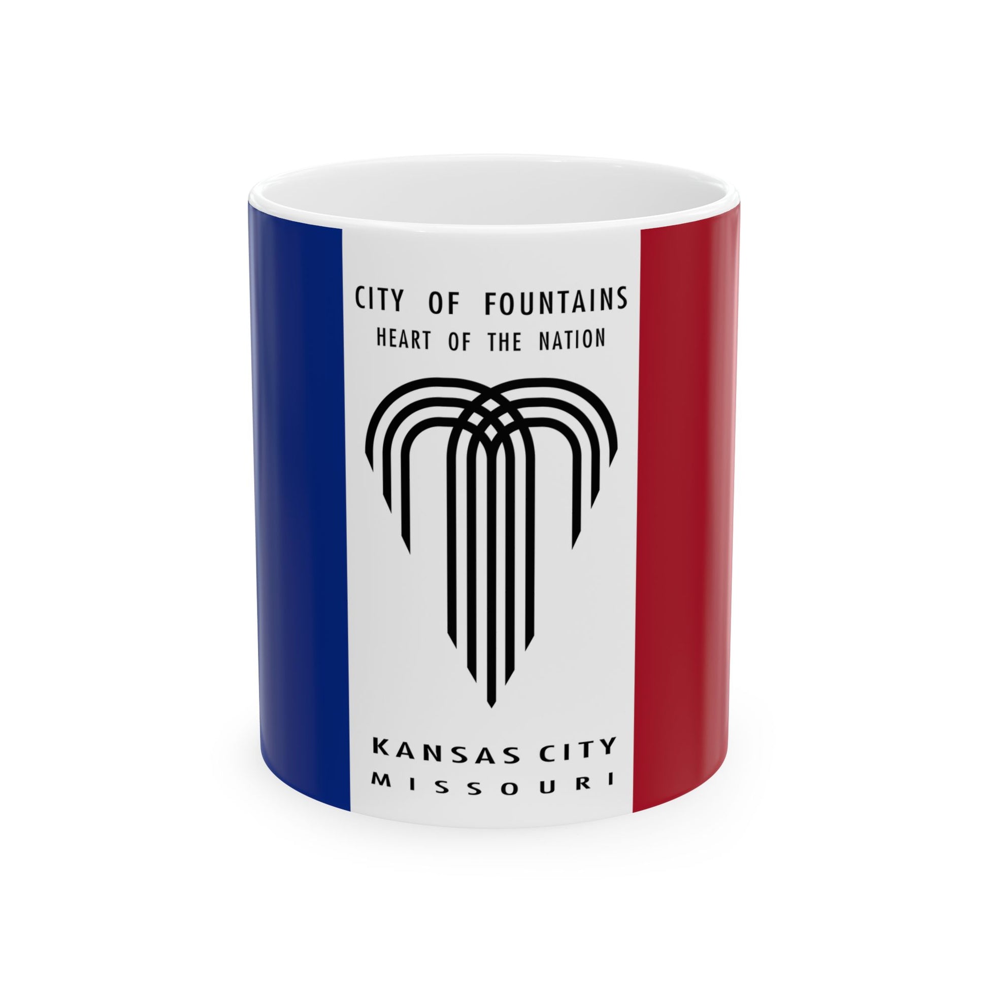 Flag of Kansas City Missouri 1995-2023 (United States) White Coffee Mug-11oz-Go Mug Yourself