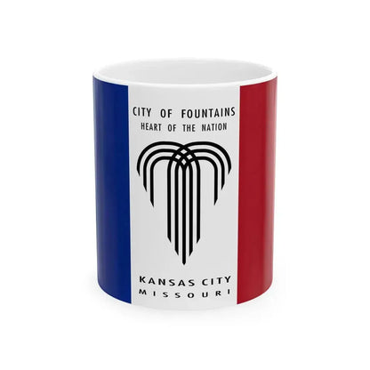 Flag of Kansas City Missouri 1995-2023 (United States) White Coffee Mug 11oz - Go Mug Yourself