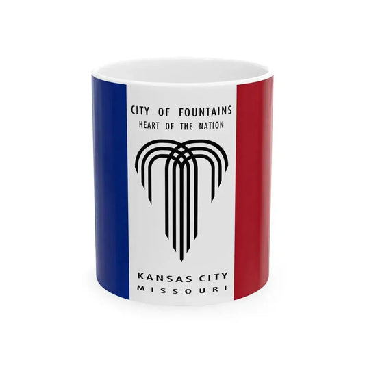 Flag of Kansas City Missouri 1995-2023 (United States) White Coffee Mug 11oz - Go Mug Yourself