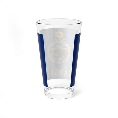 Flag of Kansas State (United States) Pint Glass 16oz - Go Mug Yourself