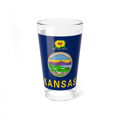 Flag of Kansas (United States) Pint Glass 16oz 16oz - Go Mug Yourself