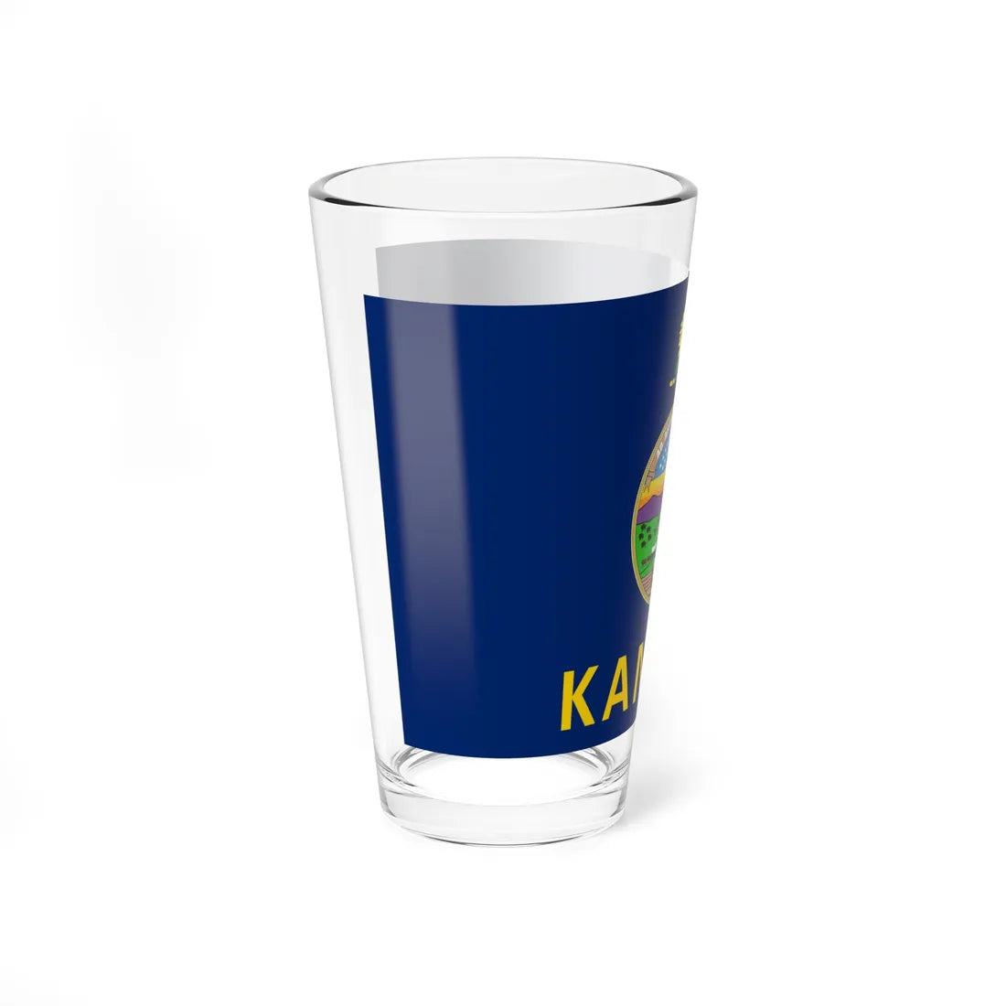 Flag of Kansas (United States) Pint Glass 16oz - Go Mug Yourself