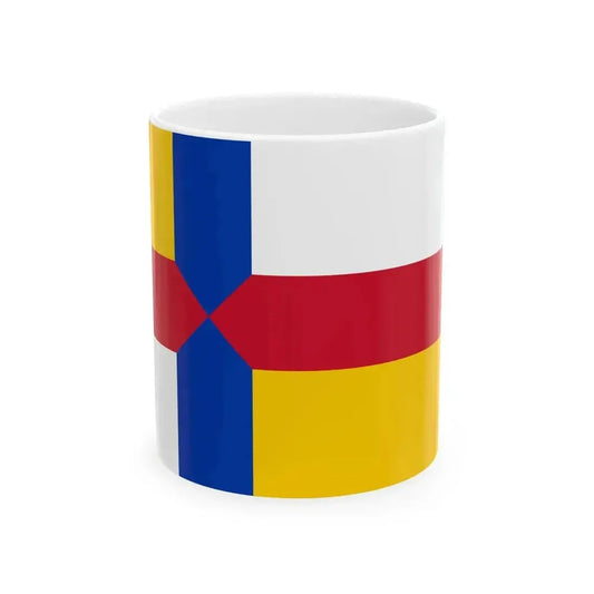 Flag of Kapelle (Netherlands) White Coffee Mug 11oz - Go Mug Yourself