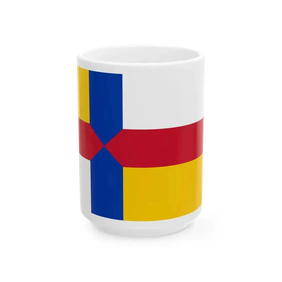 Flag of Kapelle (Netherlands) White Coffee Mug 15oz - Go Mug Yourself