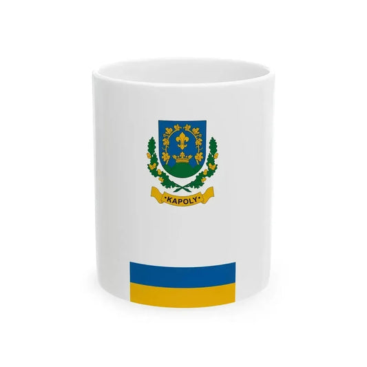 Flag of Kapoly (Hungary) White Coffee Mug 11oz - Go Mug Yourself