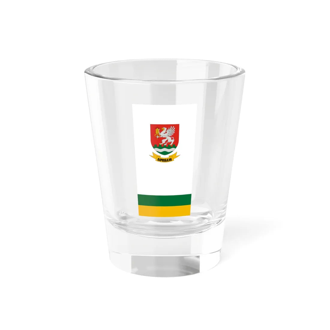 Flag of Kaposujlak vertical (Hungary) Shot Glass 1.5oz 1.5oz - Go Mug Yourself