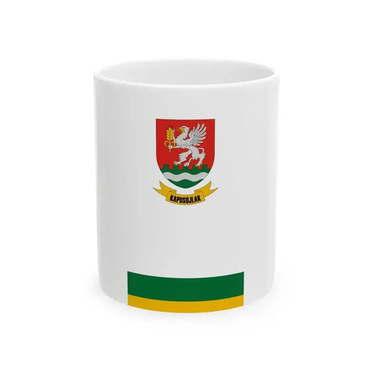 Flag of Kaposujlak vertical (Hungary) White Coffee Mug 11oz - Go Mug Yourself