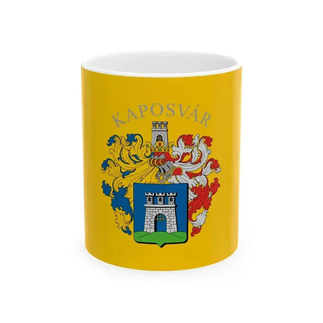Flag of Kaposvar (Hungary) White Coffee Mug 11oz - Go Mug Yourself