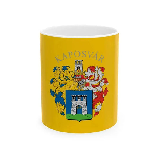 Flag of Kaposvar (Hungary) White Coffee Mug 11oz - Go Mug Yourself