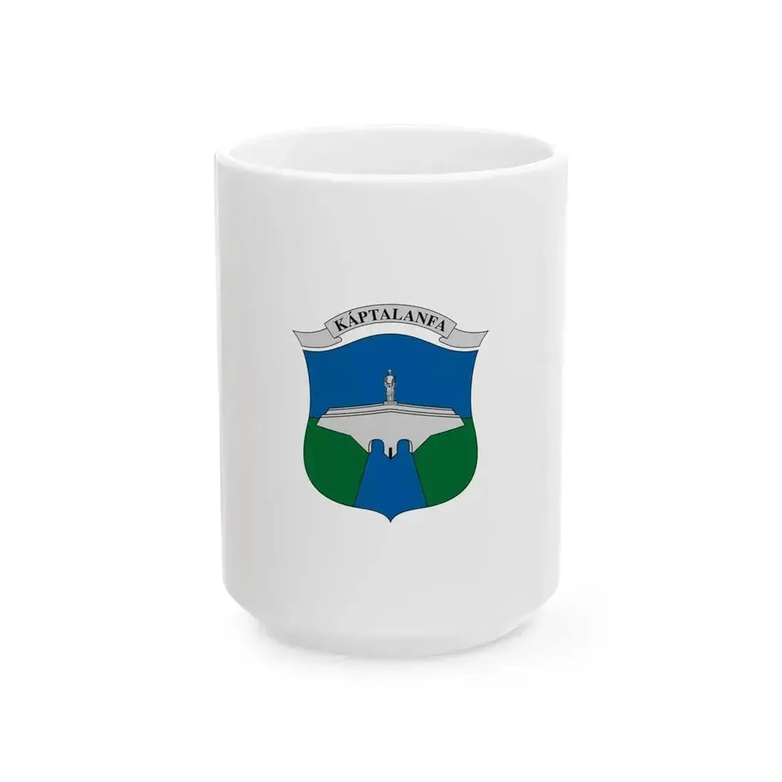 Flag of Kaptalanfa (Hungary) White Coffee Mug 15oz - Go Mug Yourself