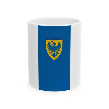 Flag of Karacsond vertical (Hungary) White Coffee Mug 11oz - Go Mug Yourself