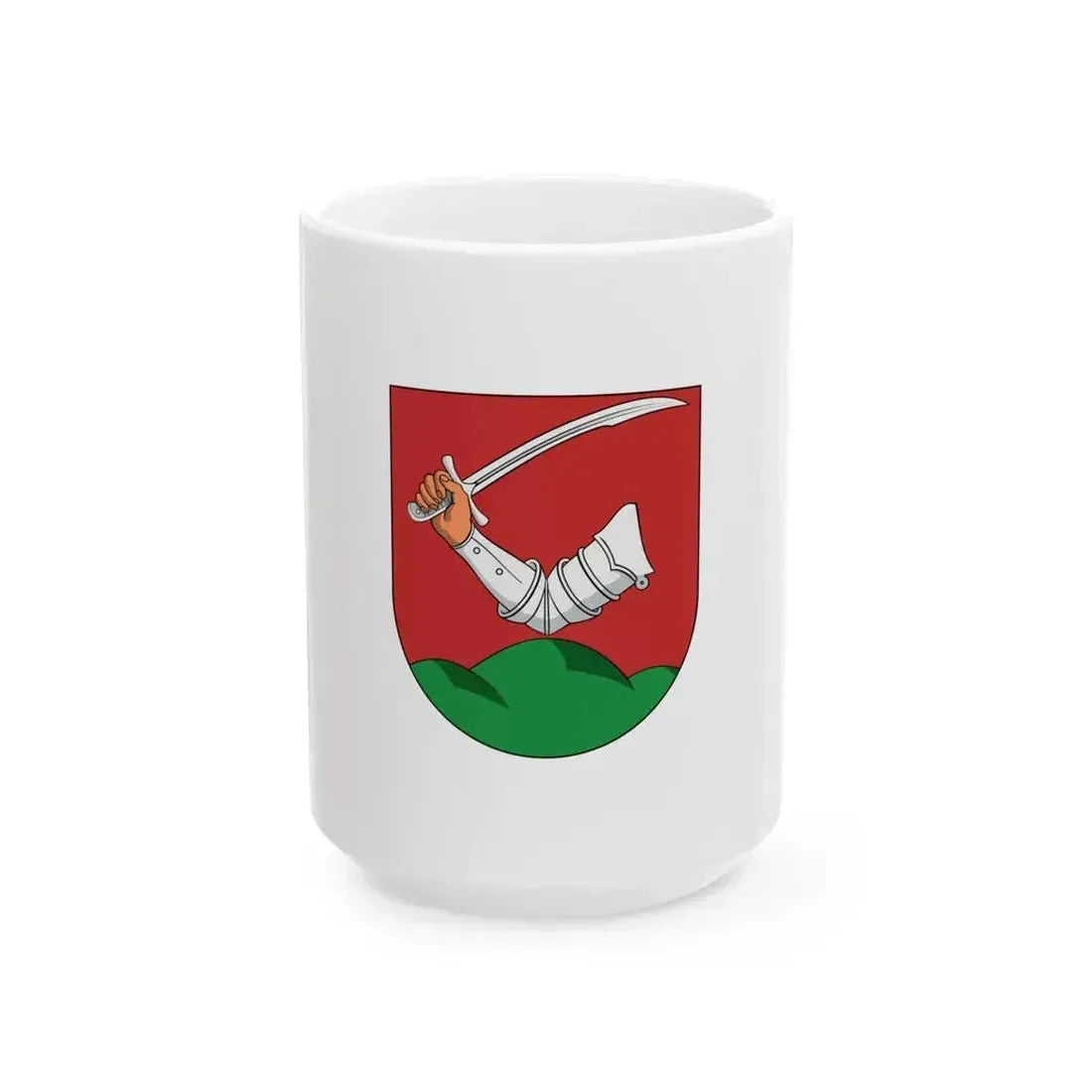 Flag of Karakoszorcsok variant (Hungary) White Coffee Mug 15oz - Go Mug Yourself