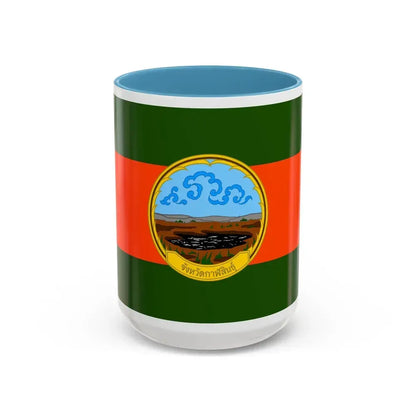 Flag of Karasin Province Thailand - Accent Coffee Mug 15oz Light Blue - Go Mug Yourself